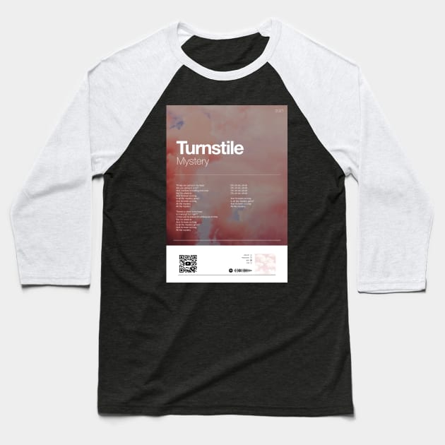 MYSTERY ✅ Turnstile lyrics poster Baseball T-Shirt by reyboot